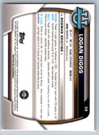 2022 Bowman University Chrome #38 Logan Diggs Notre Dame Fighting Irish