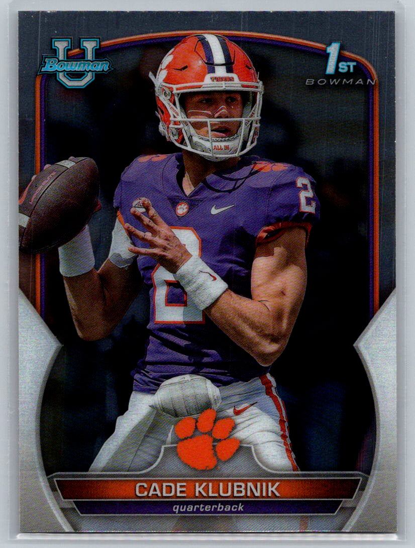 2022 Bowman University Chrome #42 Cade Klubnik Clemson Tigers