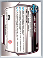 2022 Bowman University Chrome #46 Will Rogers Mississippi State Bulldogs