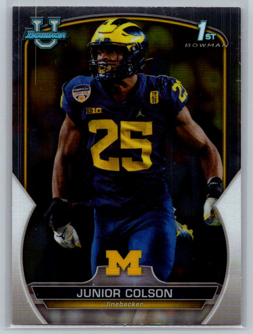 2022 Bowman University Chrome #47 Junior Colson Michigan Wolverines