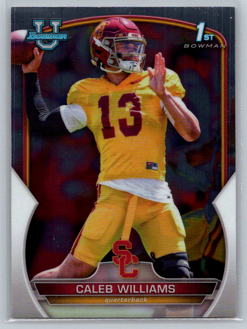 2022 Bowman University Chrome #50 Caleb Williams USC Trojans