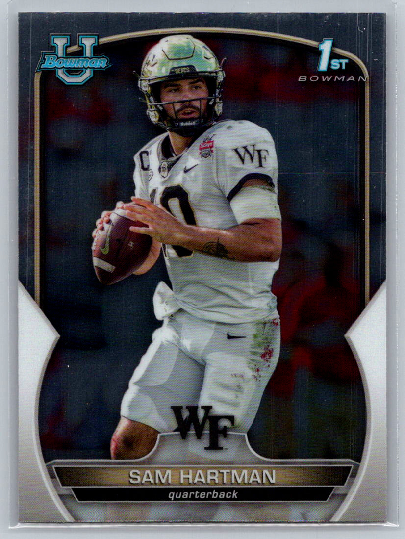 2022 Bowman University Chrome #51 Sam Hartman Wake Forest Demon Deacons