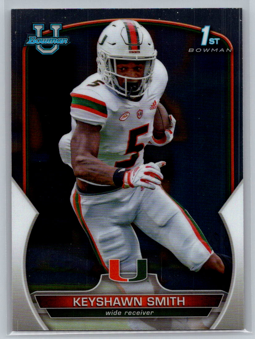 2022 Bowman University Chrome #55 Keyshawn Smith Miami Hurricanes