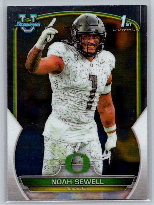 2022 Bowman University Chrome #57 Noah Sewell Oregon Ducks