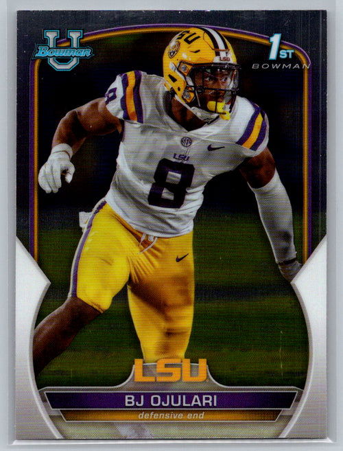 2022 Bowman University Chrome #58 BJ Ojulari LSU Tigers