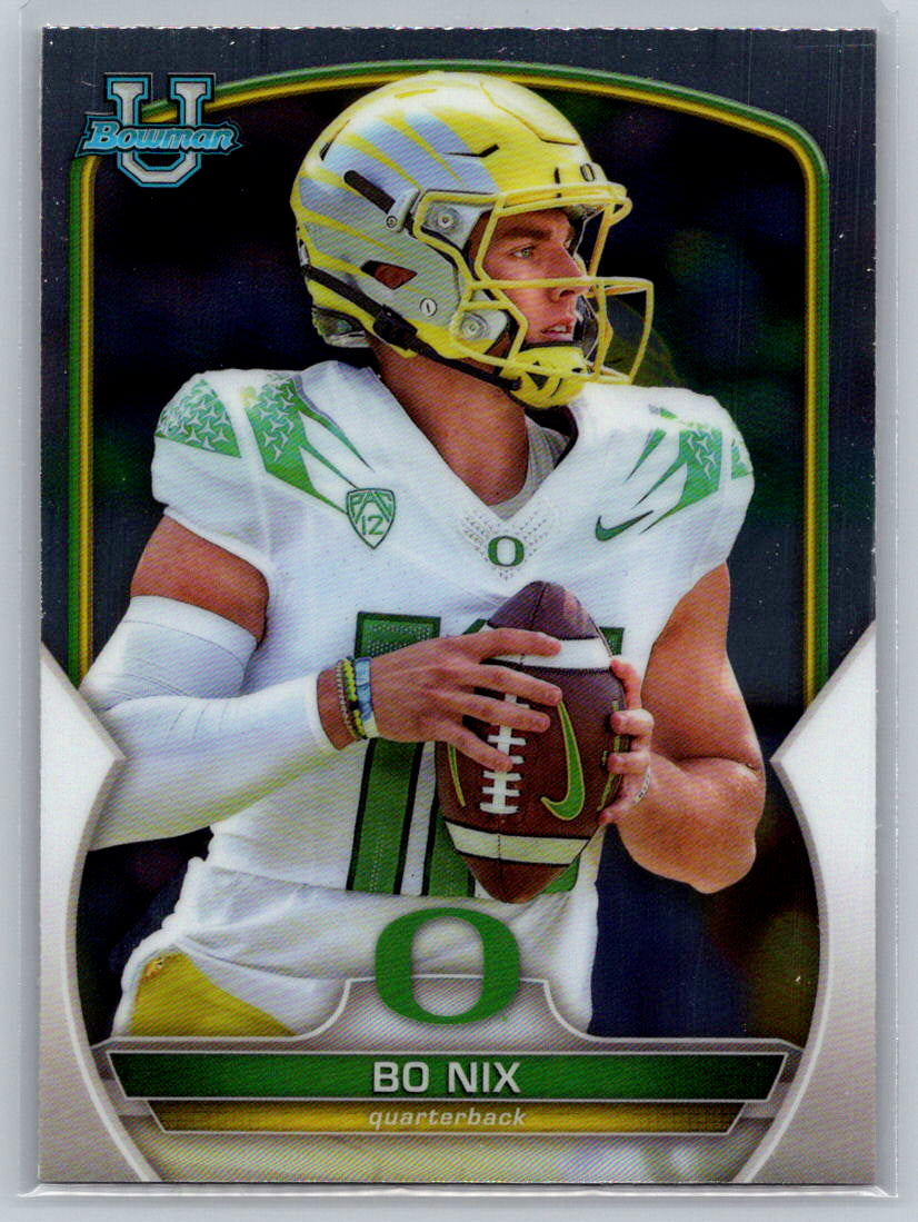 2022 Bowman University Chrome #61 Bo Nix Oregon Ducks