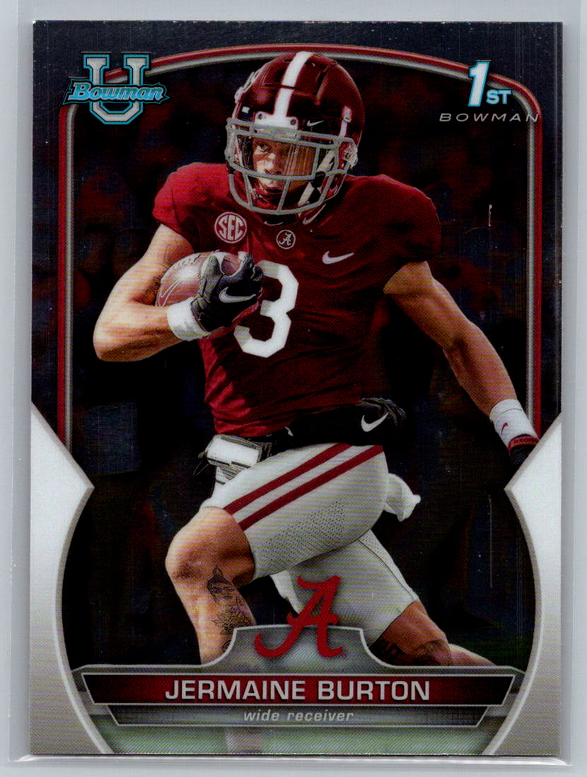 2022 Bowman University Chrome #62 Jermaine Burton Alabama Crimson Tide