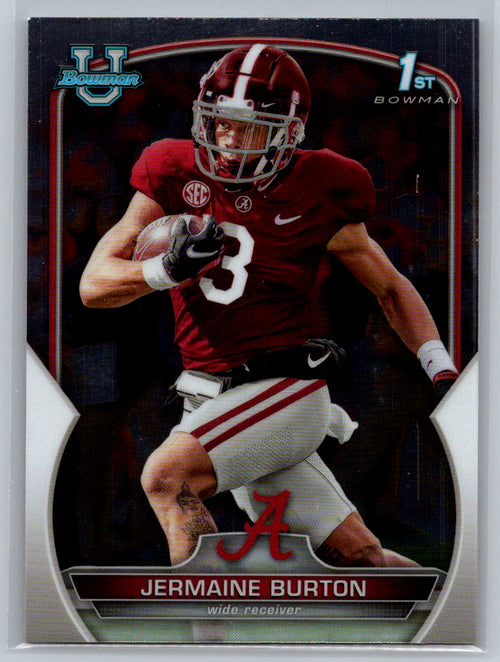 2022 Bowman University Chrome #62 Jermaine Burton Alabama Crimson Tide