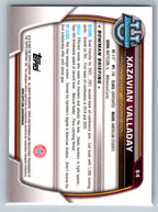 2022 Bowman University Chrome #64 Xazavian Valladay Arizona State Sun Devils