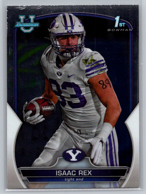 2022 Bowman University Chrome #71 Isaac Rex BYU Cougars