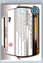 2022 Bowman University Chrome #77 Nicco Marchiol West Virginia Mountaineers