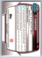 2022 Bowman University Chrome #80 Ty Simpson Alabama Crimson Tide