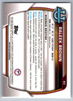 2022 Bowman University Chrome #83 Raleek Brown USC Trojans