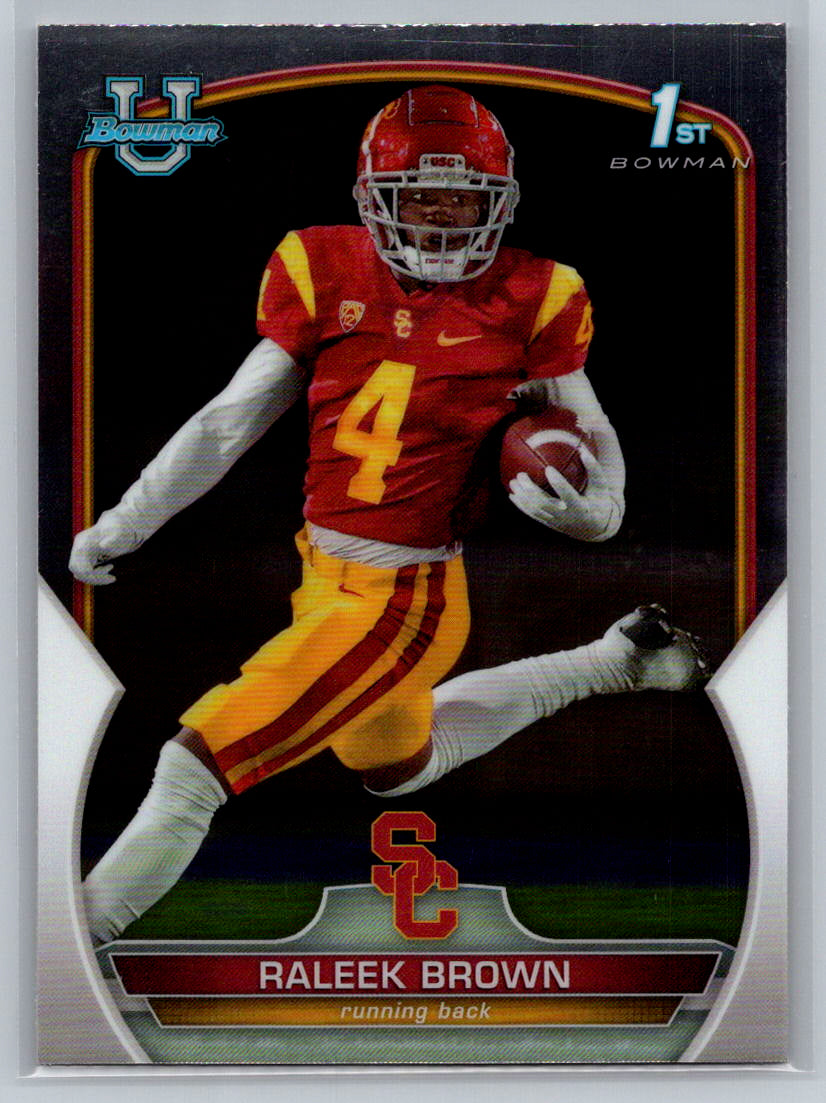 2022 Bowman University Chrome #83 Raleek Brown USC Trojans