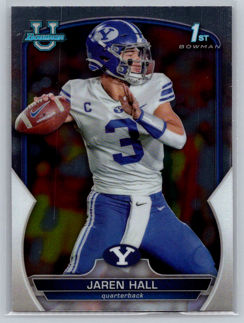 2022 Bowman University Chrome #85 Jaren Hall BYU Cougars
