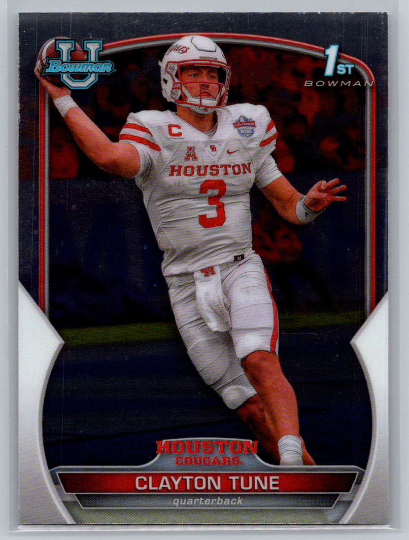 2022 Bowman University Chrome #98 Clayton Tune Houston Cougars