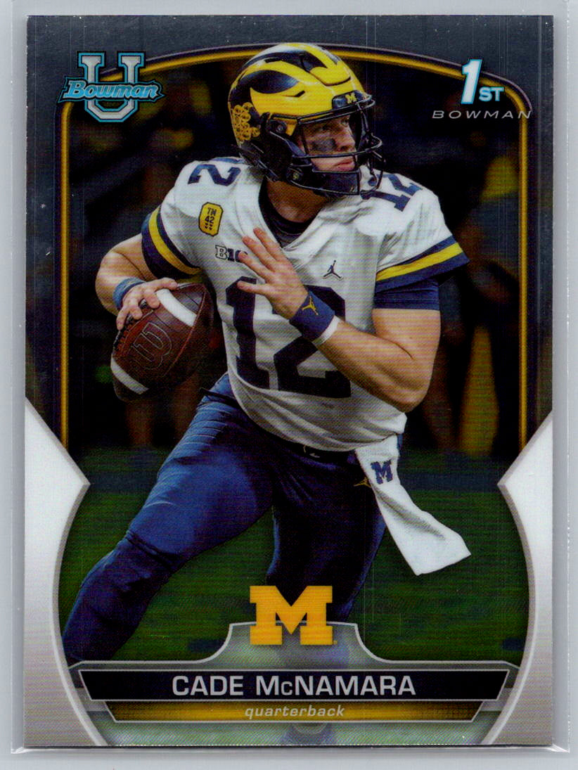 2022 Bowman University Chrome #99 Cade McNamara Michigan Wolverines