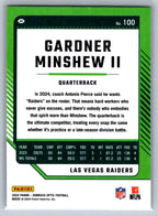 2024 Donruss Optic #100 Gardner Minshew II Las Vegas Raiders