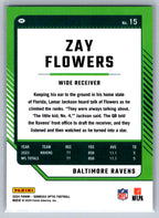 2024 Donruss Optic #15 Zay Flowers Baltimore Ravens