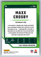 2024 Donruss Optic #105 Maxx Crosby Las Vegas Raiders