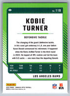 2024 Donruss Optic #118 Kobie Turner Los Angeles Rams