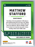 2024 Donruss Optic #113 Matthew Stafford Los Angeles Rams