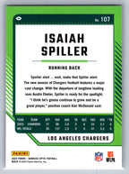 2024 Donruss Optic #107 Isaiah Spiller Los Angeles Chargers