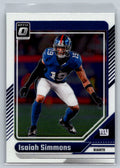 2024 Donruss Optic #149 Isaiah Simmons New York Giants