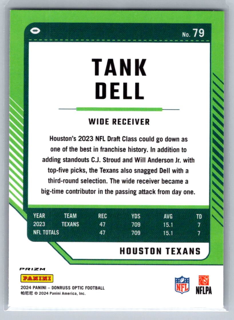 2024 Donruss Optic #79 Tank Dell Holo Houston Texans