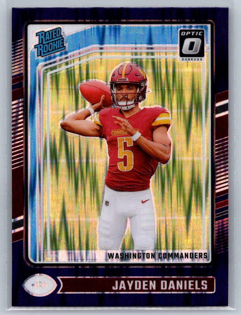 2024 Donruss Optic #248 Jayden Daniels Purple Shock Washington Commanders