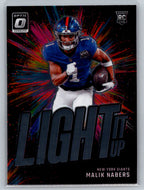 2024 Donruss Optic #5 Malik Nabers Light It Up New York Giants