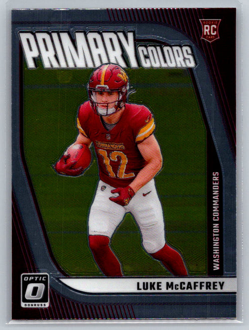 2024 Donruss Optic #15 Luke McCaffrey Rookie Primary Colors Washington Commanders