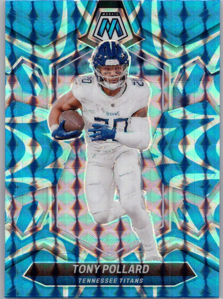 2024 Panini Mosaic #212 Tony Pollard Mosaic Reactive Blue Tennessee Titans