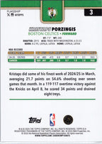 2025-26 Topps #3 Kristaps Porzingis Boston Celtics