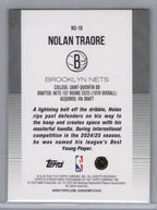 2025-26 Topps #NS-19 Nolan Traore New School Brooklyn Nets