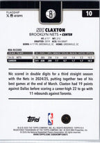 2025-26 Topps #10 Nic Claxton Brooklyn Nets