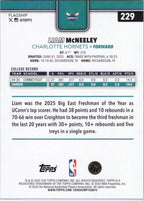 2025-26 Topps #229 Liam McNeeley Charlotte Hornets
