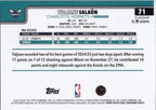 2025-26 Topps #71 Tidjane Salaün Charlotte Hornets