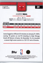 2025-26 Topps #39 Lonzo Ball Chicago Bulls