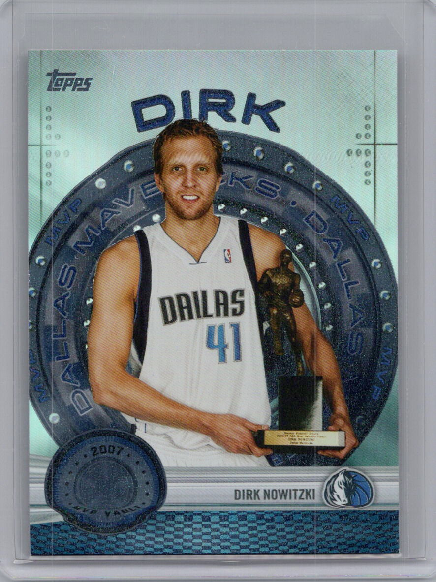2025-26 Topps #MVP-9 Dirk Nowitzki MVP Vault Rainbow Foilboard Dallas Mavericks