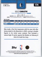 2025-26 Topps #174 Max Christie Dallas Mavericks