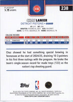 2025-26 Topps #238 Chaz Lanier Detroit Pistons