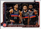 2025-26 Topps #279 Pistons Rain 3 Pointers: Pistons Shoot Lights Out Detroit Pistons