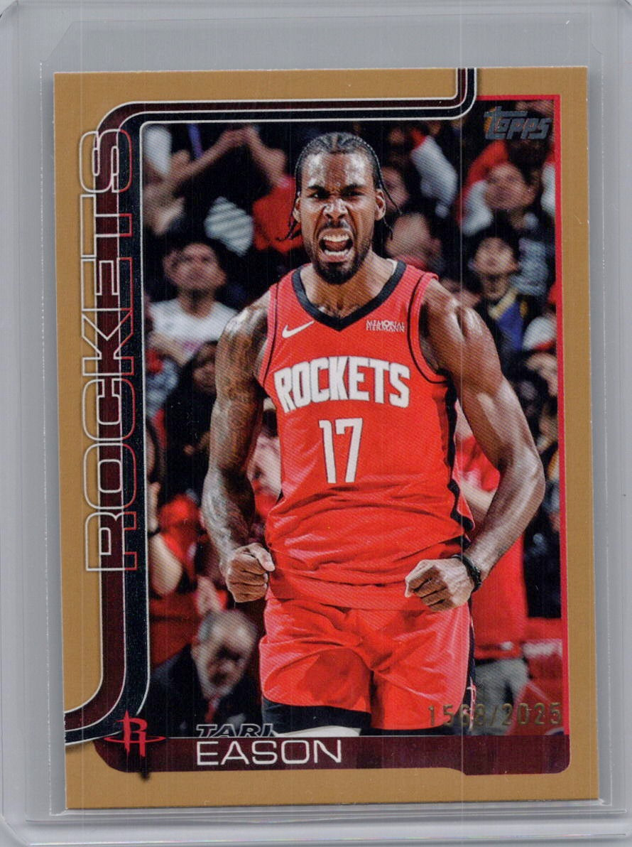 2025-26 Topps #179 Tari Eason Gold #/2025 Houston Rockets