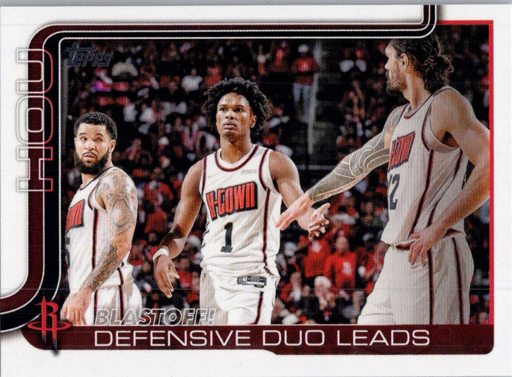 2025-26 Topps #297 Blastoff!: Defensive Duo Leads Houston Rockets