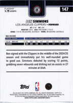 2025-26 Topps #147 Ben Simmons Los Angeles Clippers