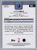 2025-26 Topps #183 Jaylen Wells Memphis Grizzlies