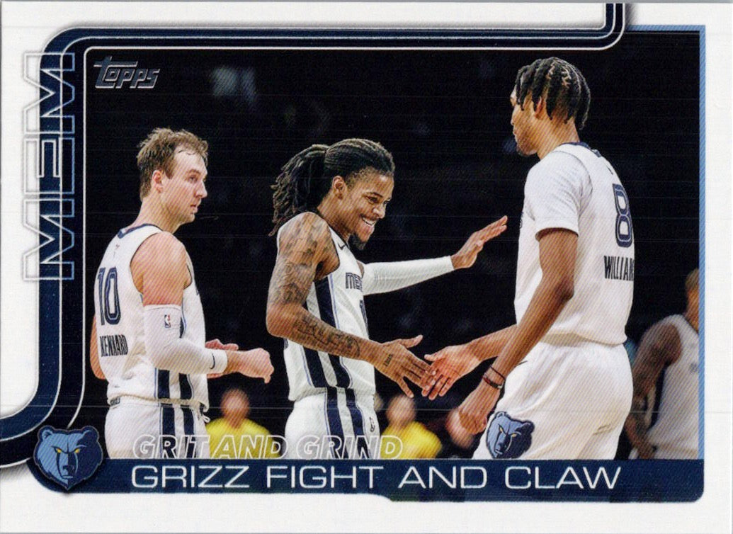2025-26 Topps #298 Grit and Grind: Grizz Fight and Claw Memphis Grizzlies