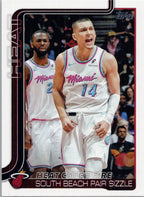 2025-26 Topps #284 Heat Catch Fire: South Beach Pair Sizzle Miami Heat