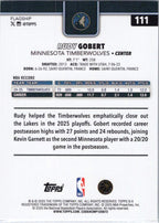 2025-26 Topps #111 Rudy Gobert Minnesota Timberwolves